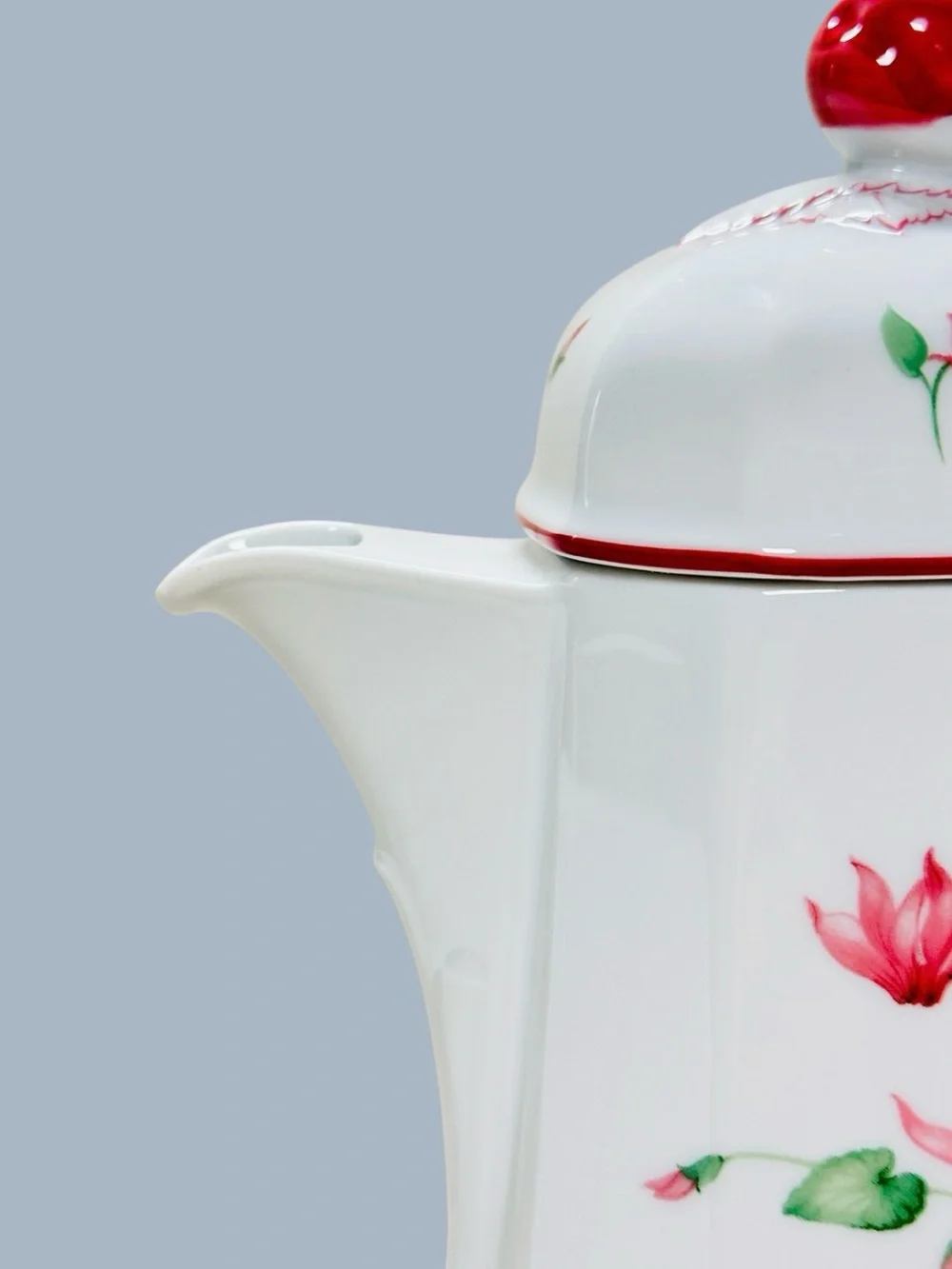 Seltmann Weiden Mirabell Bavaria W Germany Porcelain Coffee Pot Pink Floral 8”